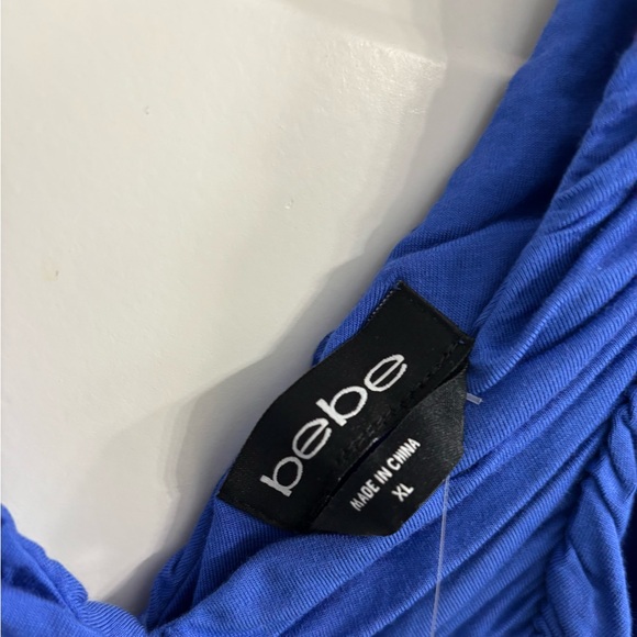 Bebe Elegant Blue Ruched Dress - Picture 5 of 6